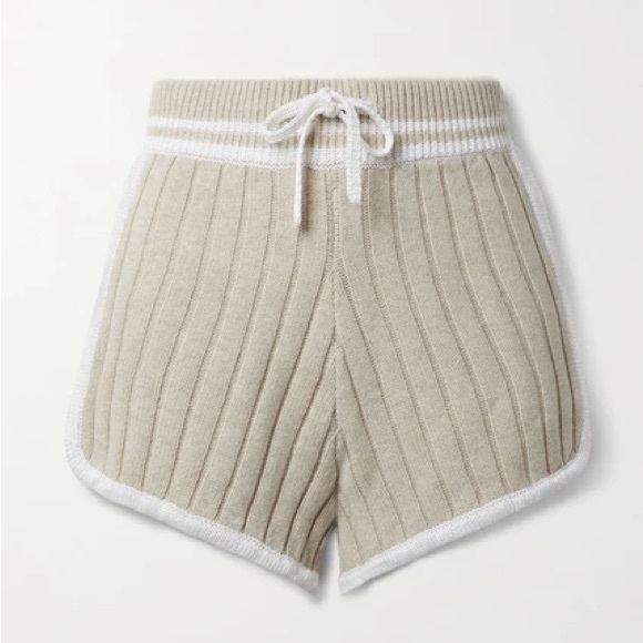 PATHCOW Paris Khaki & Cream Wool Shorts Small - Picture 5 of 8